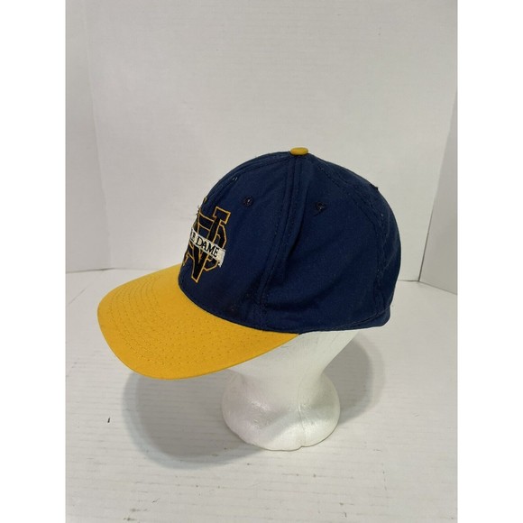 Vintage Notre Dame Fighting Irish Fitted Hat 7 1/4, Dark Blue, Embroidered, USA - Picture 2 of 8